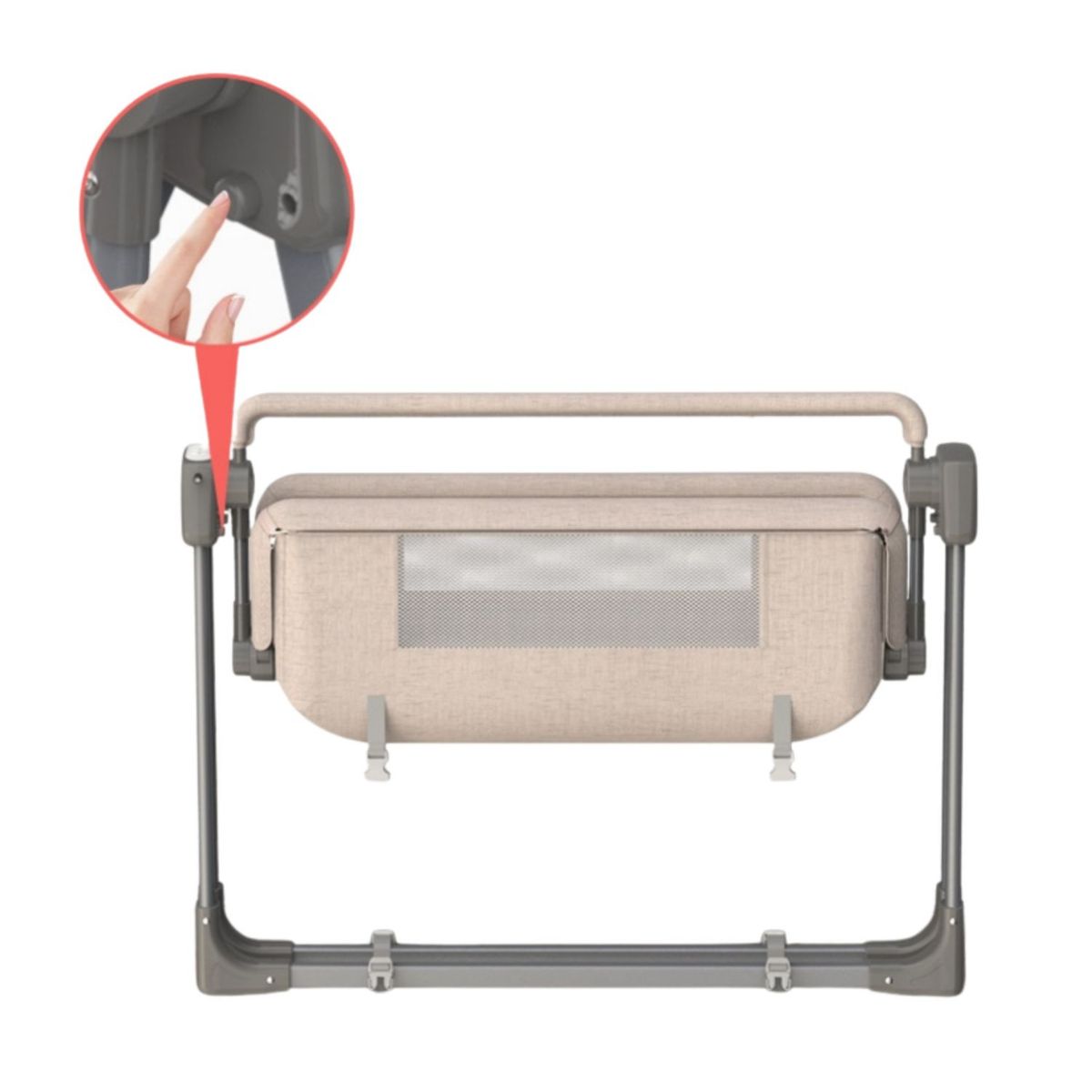 BABYLUNA - Cuna Colecho Mecedora Eléctrica Plegable Con Bluetooth