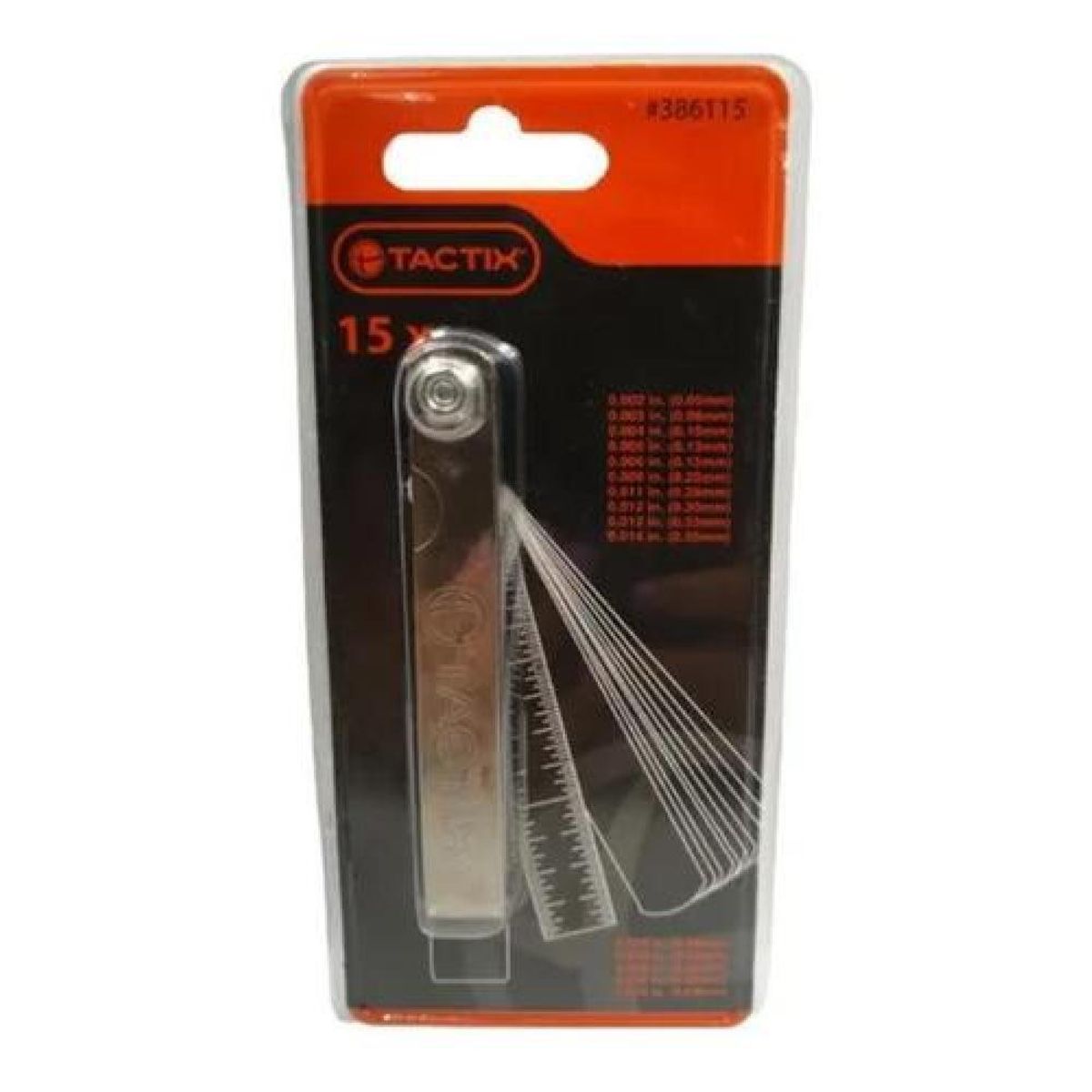 TACTIX - Feeler galga 15 Hojas Milimétrico Tactix 386115 - Multicolor