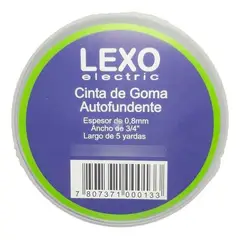 LEXO - Cinta De Goma Autofundente 08mm 34 5mts Electric - Multicolor