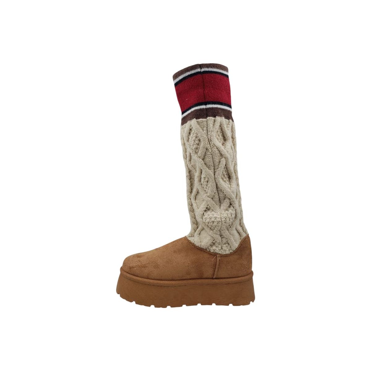 HERIEL - Bota Camel Pantubota Estilo Polainas Mujer