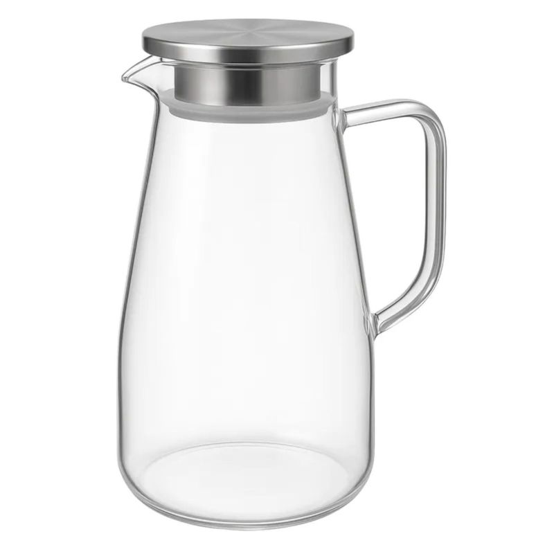 GENERICO - Jarra Vidrio Borosilicato Con Tapa De Acero 16Litros