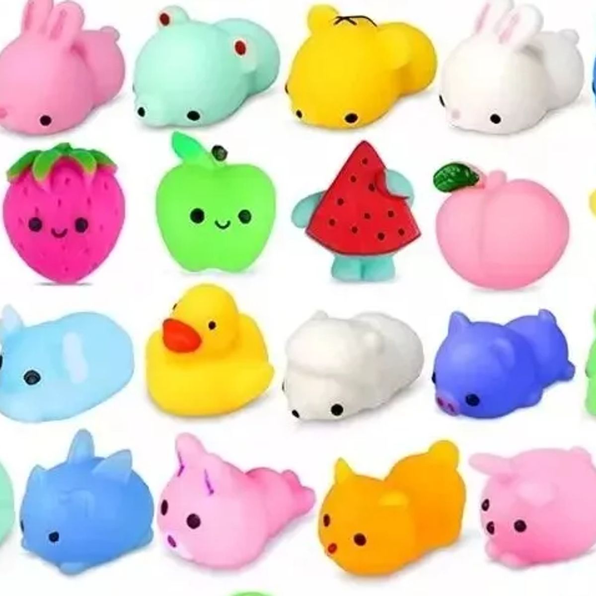 GENERICO - Pack 12 mini pequeños Squishy 4cm antiestrés surtidos