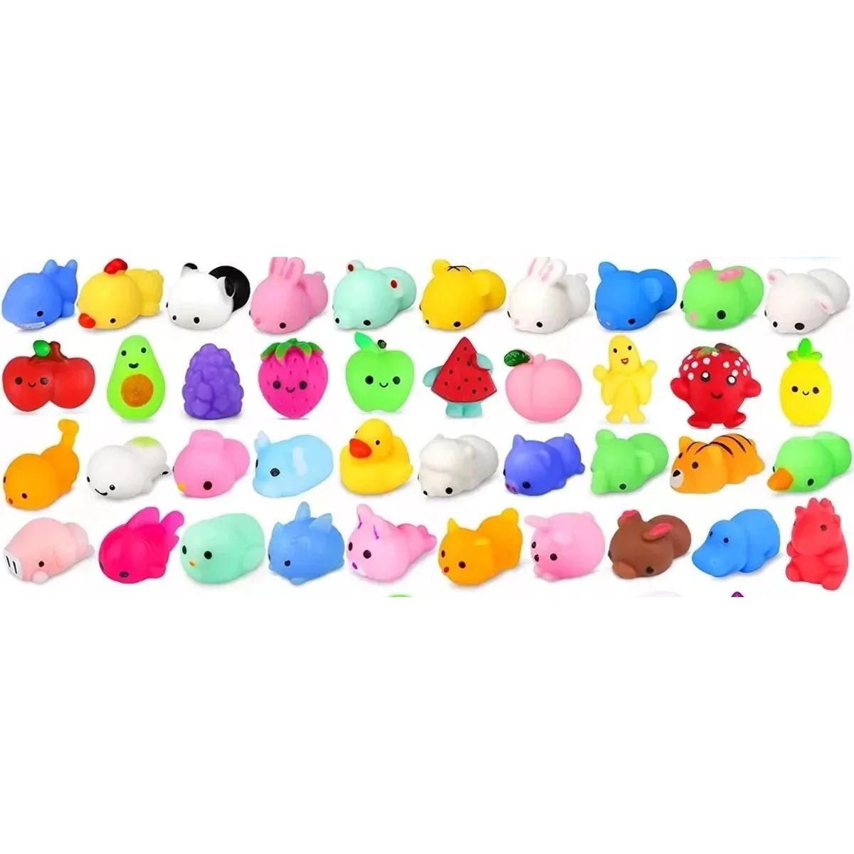 GENERICO - Pack 12 mini pequeños Squishy 4cm antiestrés surtidos