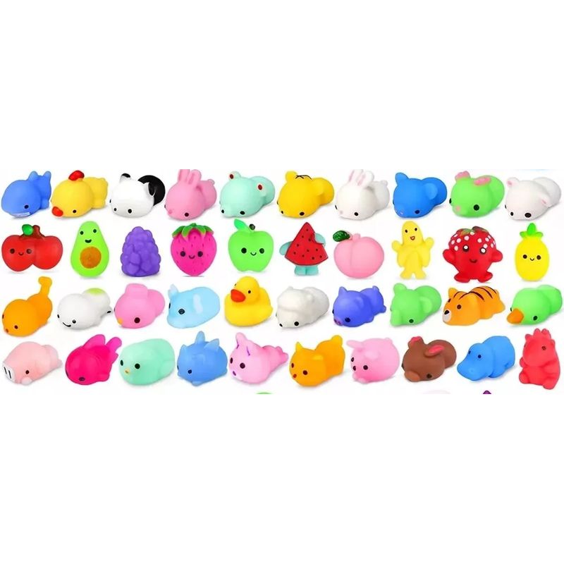 GENERICO - Pack 12 mini pequeños Squishy 4cm antiestrés surtidos