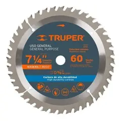 TRUPER - Disco Sierra Circular 7 14 Pulgadas 60 Dientes - Multicolor