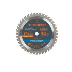 TRUPER - Disco Sierra Circular 7 14 Pulgadas 40 Dientes - Multicolor