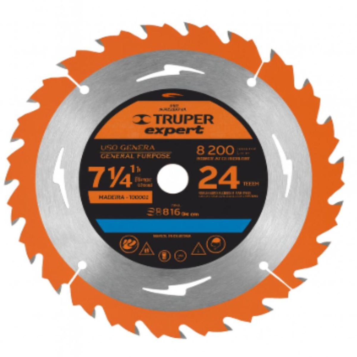 TRUPER - Disco Sierra Circular 7 1/4 Pulgadas 24 Dientes Truper
