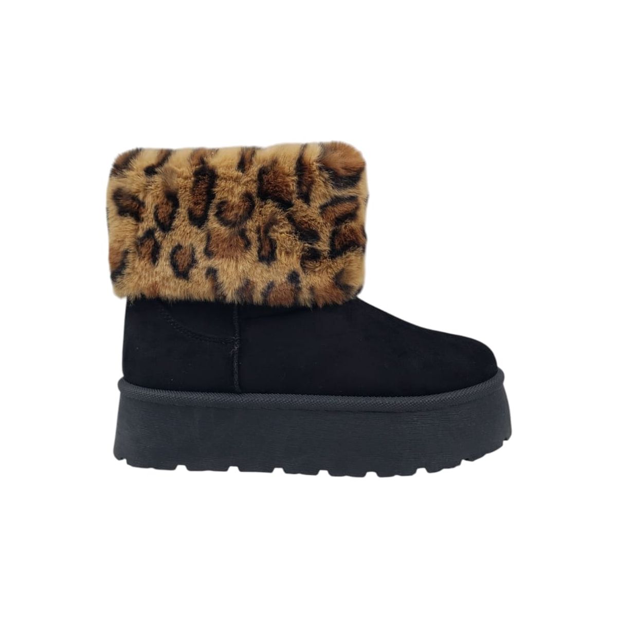 HERIEL - Bota Pantubota Negra con Print Mujer