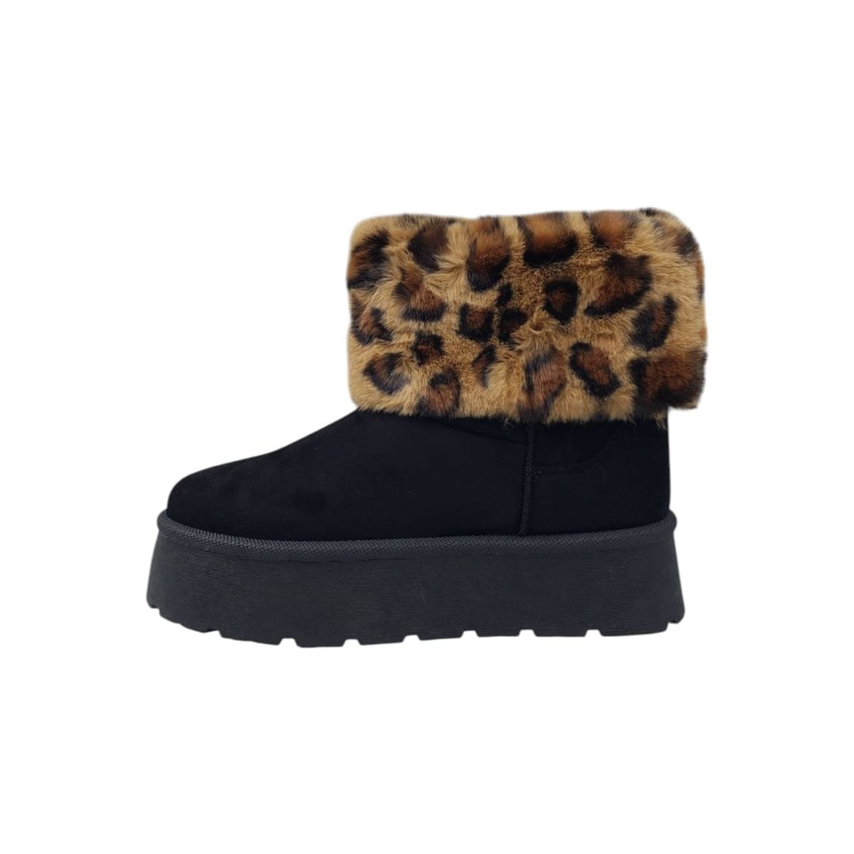 HERIEL - Bota Pantubota Negra con Print Mujer