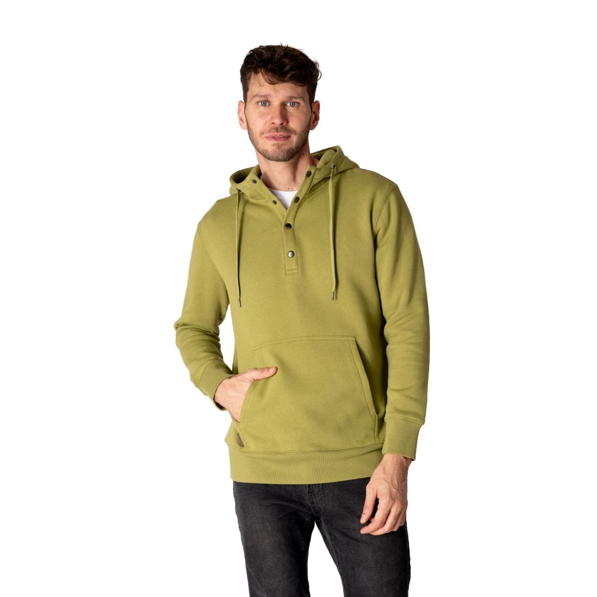 LENGA - Polerón Hombre Con Capucha Y Botones Algodón Orgánico Fitz Roy Lenga