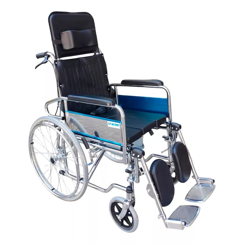 GENERICO - Silla Rueda Neurológica Reclinable Con Balde Desmontable KJT704B