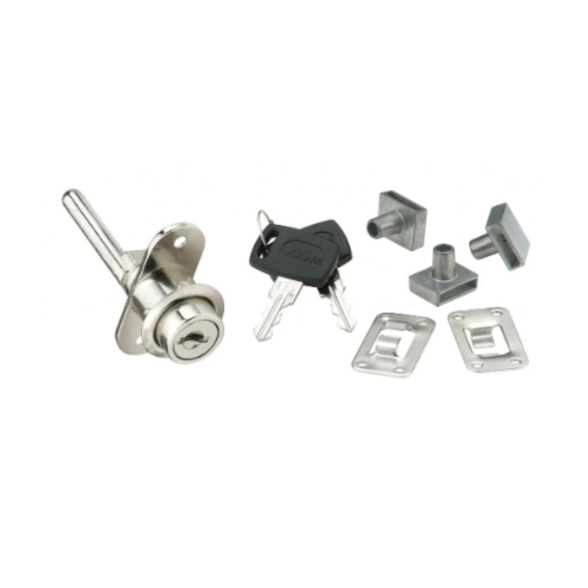 POLI - Cerradura mueble kardex frontal niquel D88-B120 Poli Chile - Plateado