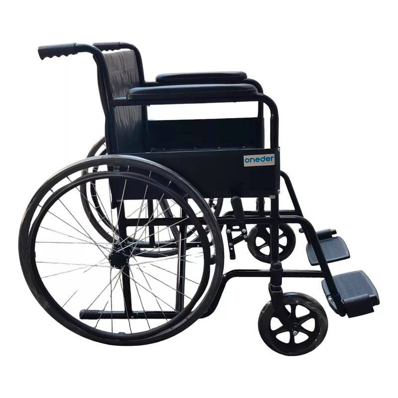 GENERICO - Silla De Ruedas Rueda Maciza Estandar Reposapies Abatibles KJT811E