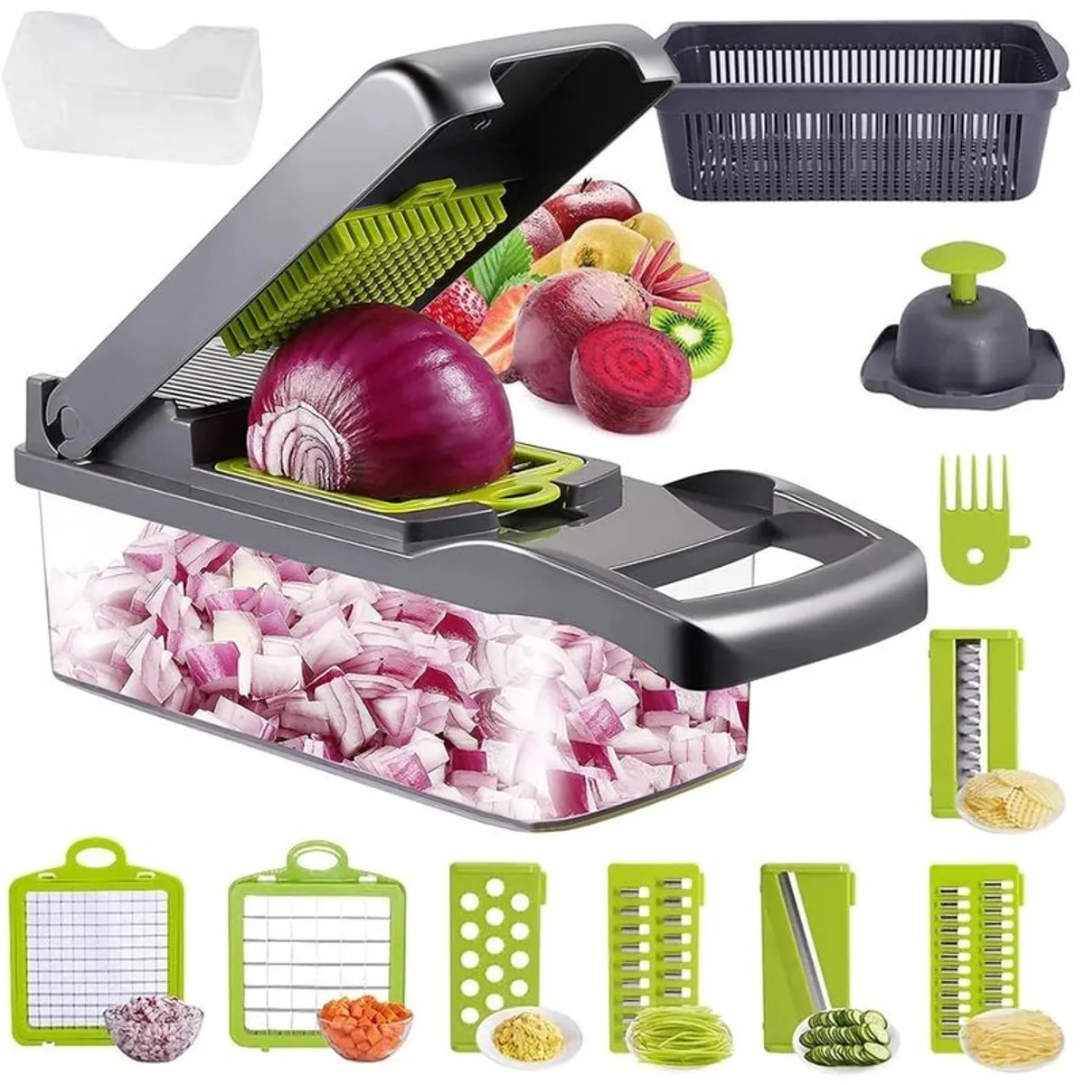 GENERICO - Cortador de Verduras de Mandolina 12 en 1