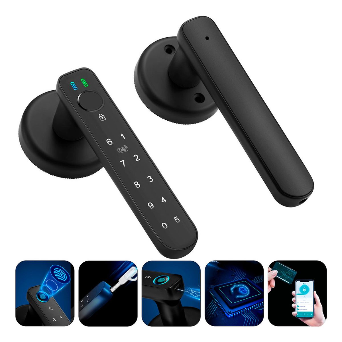 GENERICO - Cerradura Inteligente Aspor Wifi Con Huella Codigo Y Llave