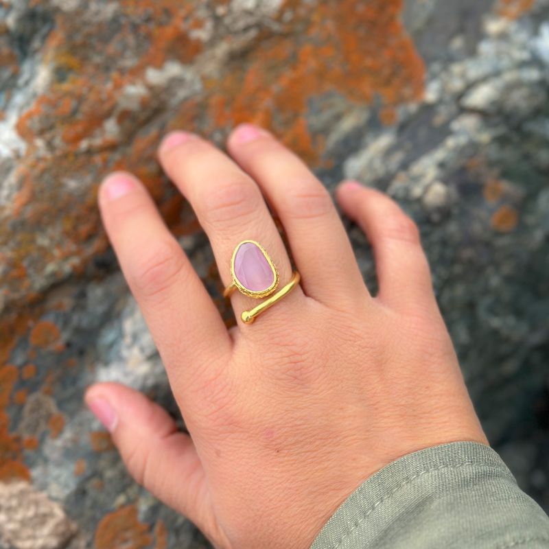 TURKUAZ - Anillo ajustable Aura Rosa