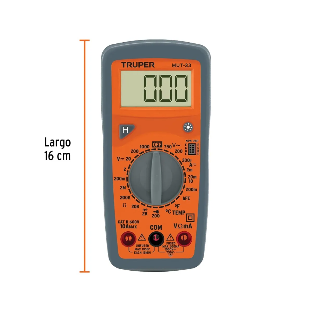 TRUPER - TESTER DIGITAL MULTI JUNIOR MODELO MUT-33 TRUPER