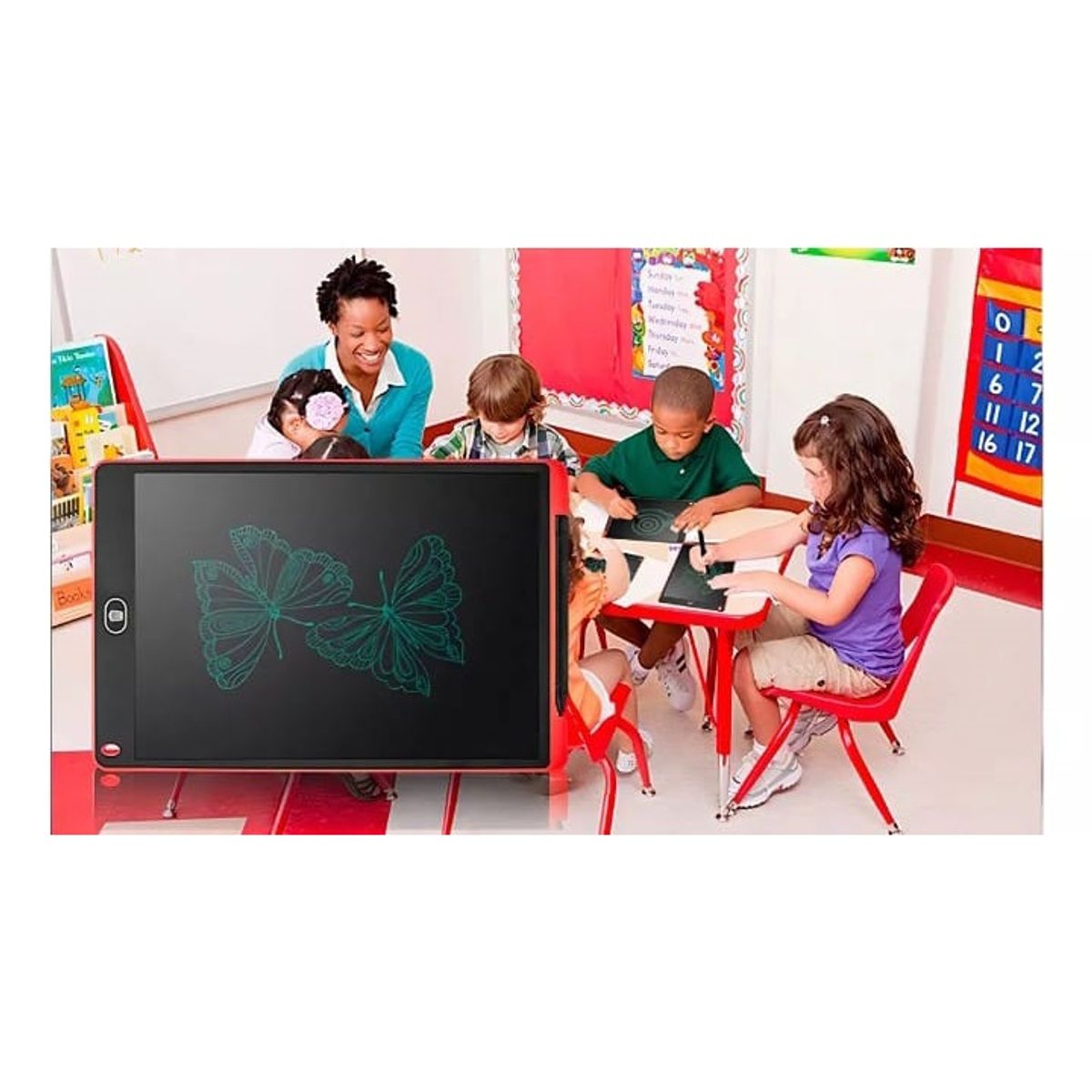 GENERICO - Pizarra mágico Lcd dibuja 24.7 X 14.5 cm para niños
