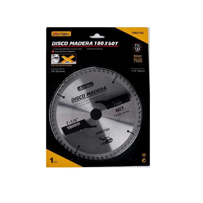 GENERICO - Disco De Sierra Corte Madera Dma760 7-1/4 180mm 60t 1 25.4mm