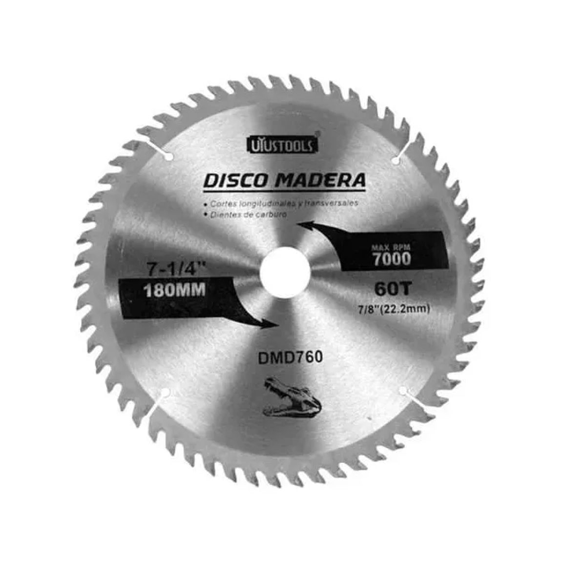 GENERICO - Disco De Sierra Corte Madera Dma760 7-1/4 180mm 60t 1 25.4mm