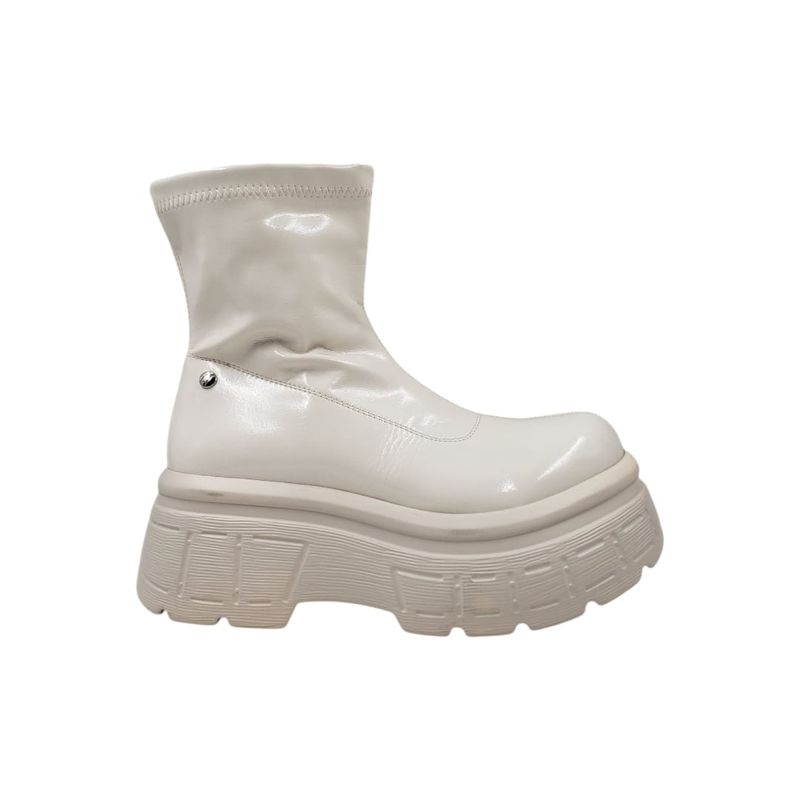 HERIEL - Bota Beige Charol Plataforma Mujer
