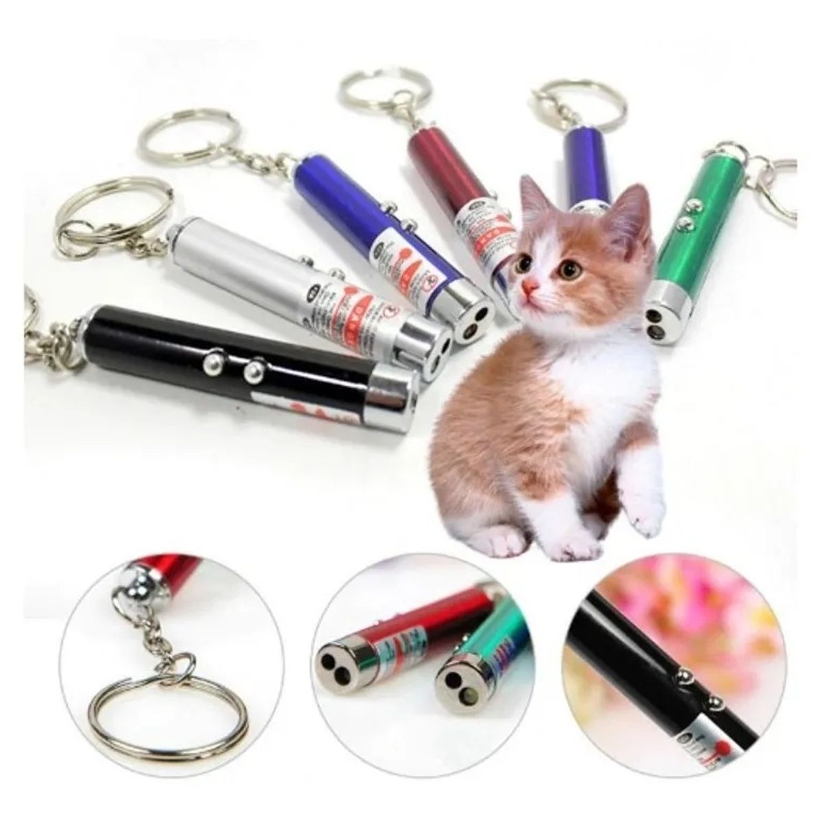 GENERICO - Llavero Puntero Láser Linterna 2 En 1