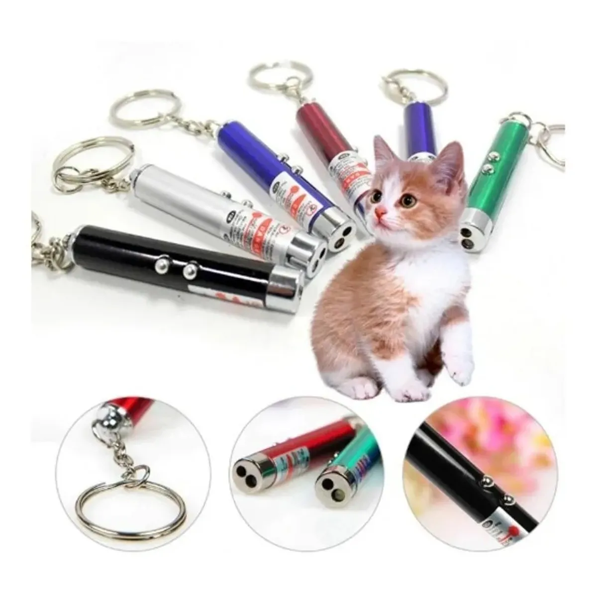 GENERICO - Llavero Puntero Láser Linterna 2 En 1