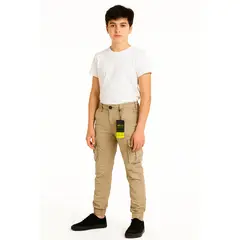 KIBOU - Pantalón Jogger Cargo Juvenil Tela Premium Slim Fit Urbano
