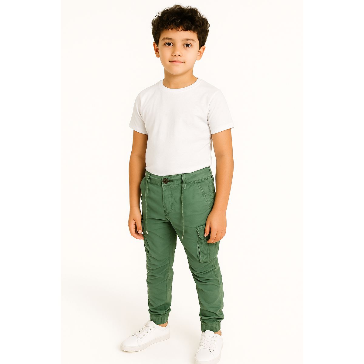 KIBOU - Pantalón Jogger Cargo Juvenil Tela Premium Slim Fit Urbano