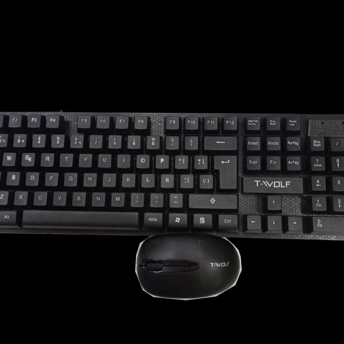 T WOLF - Kit Teclado y Mouse Inalámbricos T-Wolf TF100