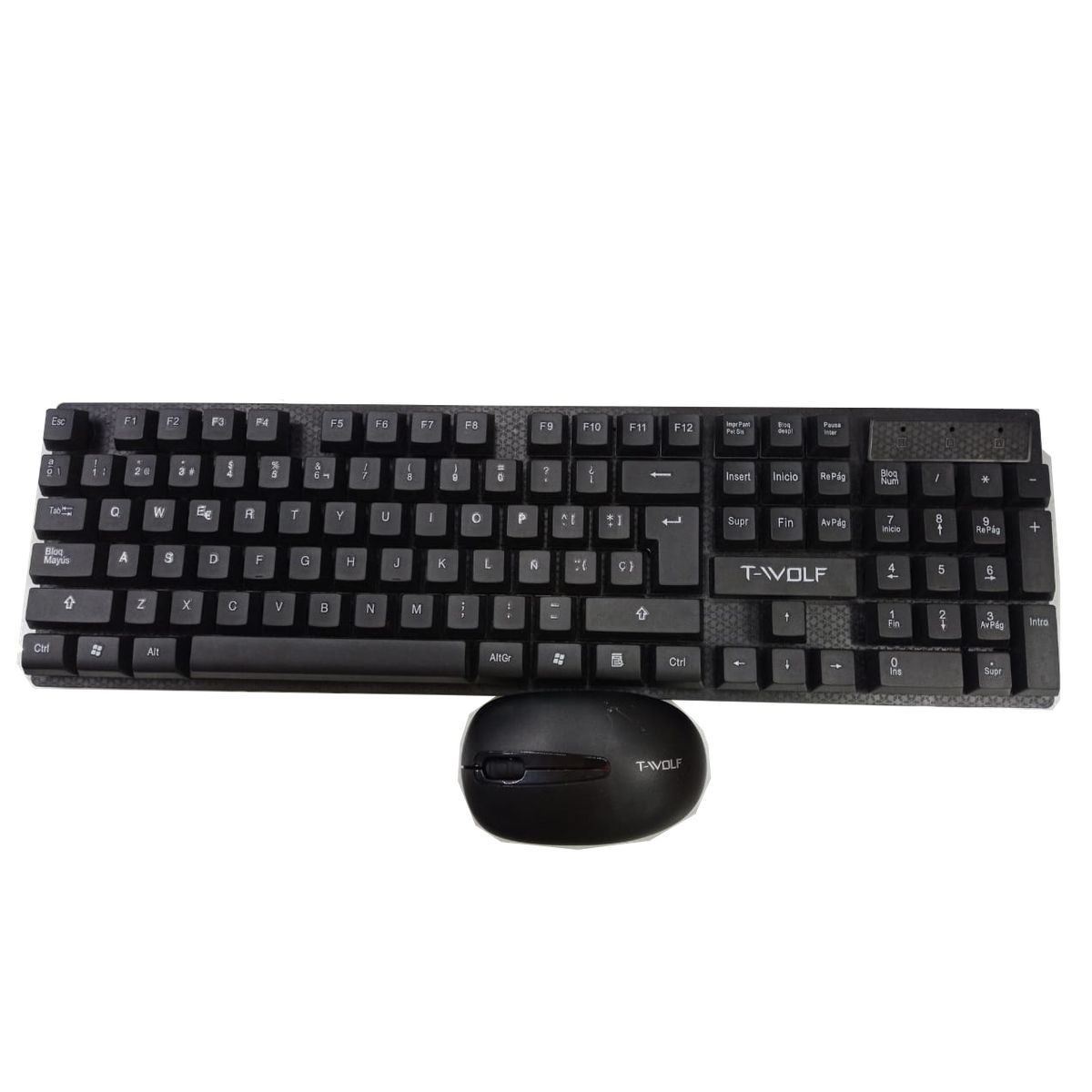 T WOLF - Kit Teclado y Mouse Inalámbricos T-Wolf TF100