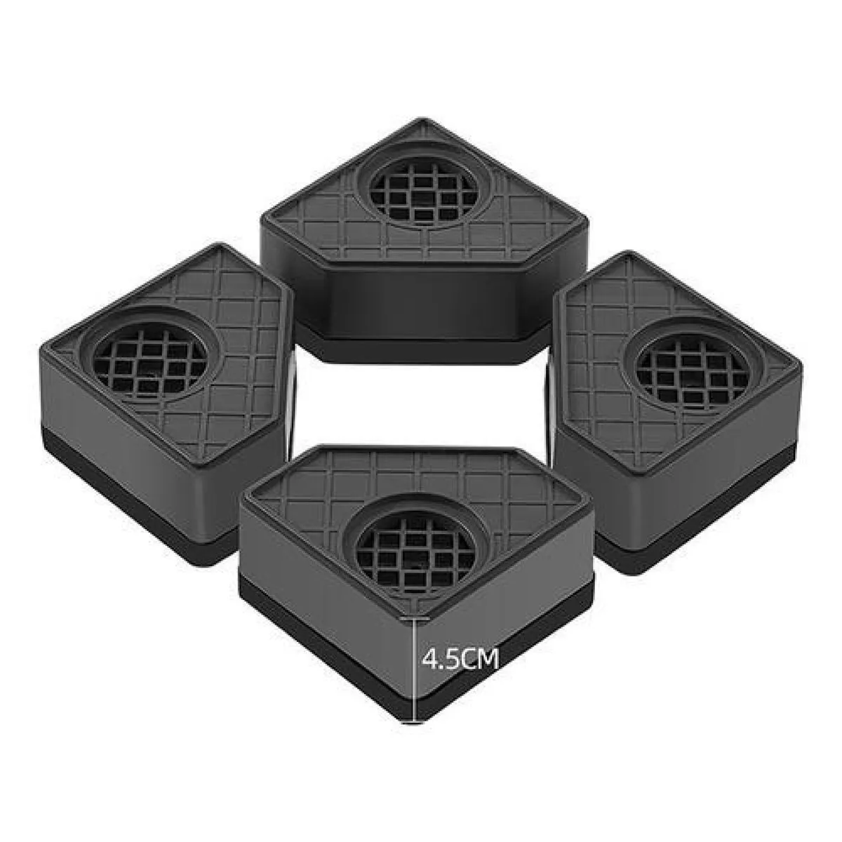 GENERICO - Bases Niveladores Patas Lavadora Refrigerador Anti Vibración - Negro