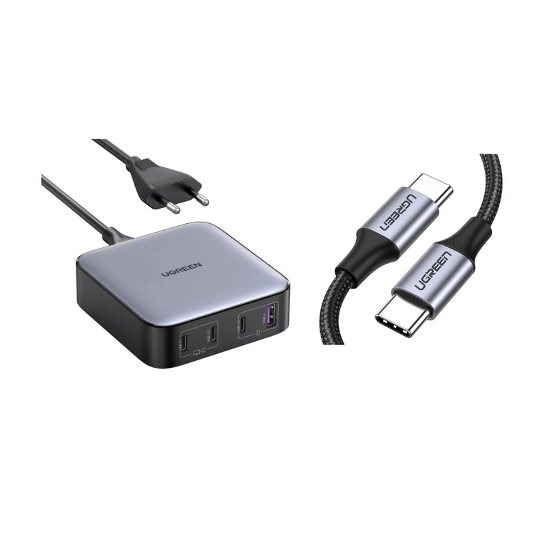 UGREEN - Combo Cargador 100W Ugreen + Cable USB-C 2.0 a USB-C 2.0 Ugreen