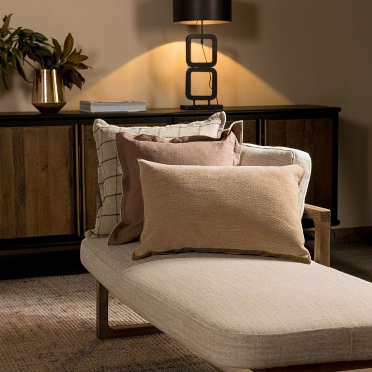FORASTERO - Funda Cojin Browns Pipping 60X40 Forastero