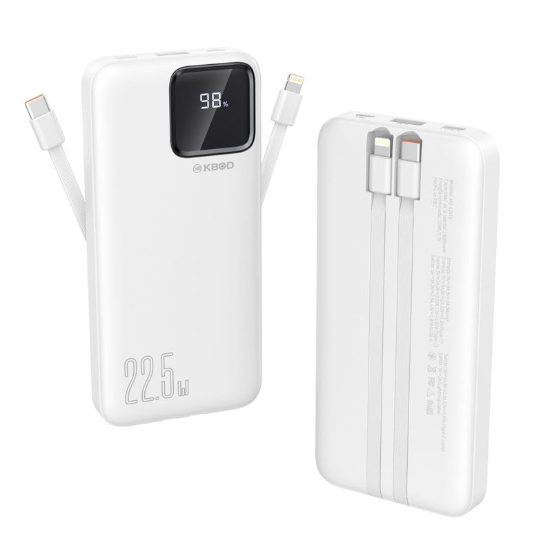 KBOD - Batería Externa Power Bank 10000mah Kbod Md-12411 Blanco