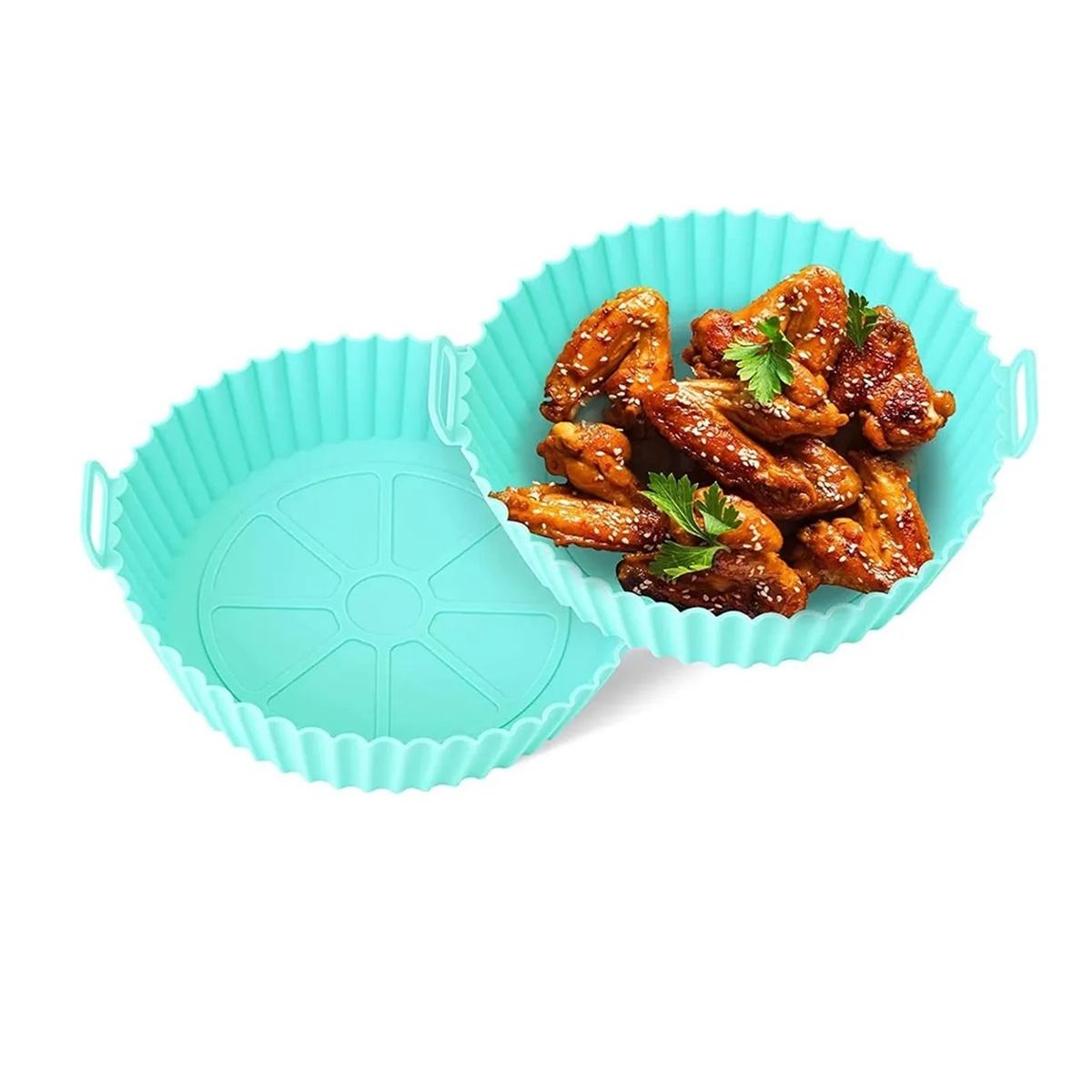 GENERICO - Pack X5 Moldes Bandeja Silicona Air Fryer Freidora Anti-adherente