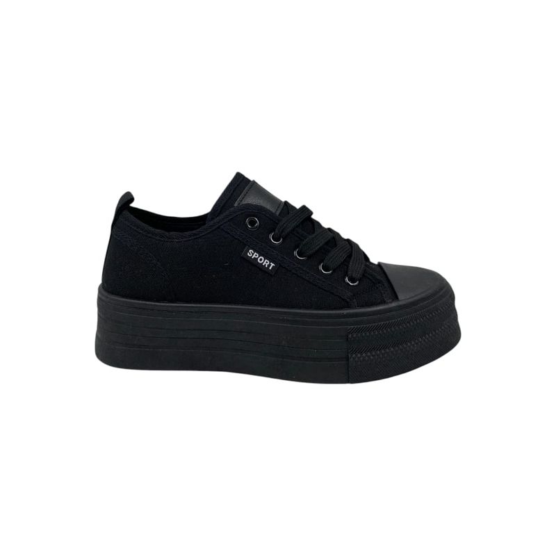 HERIEL - Zapatilla Negra Plataforma Mujer