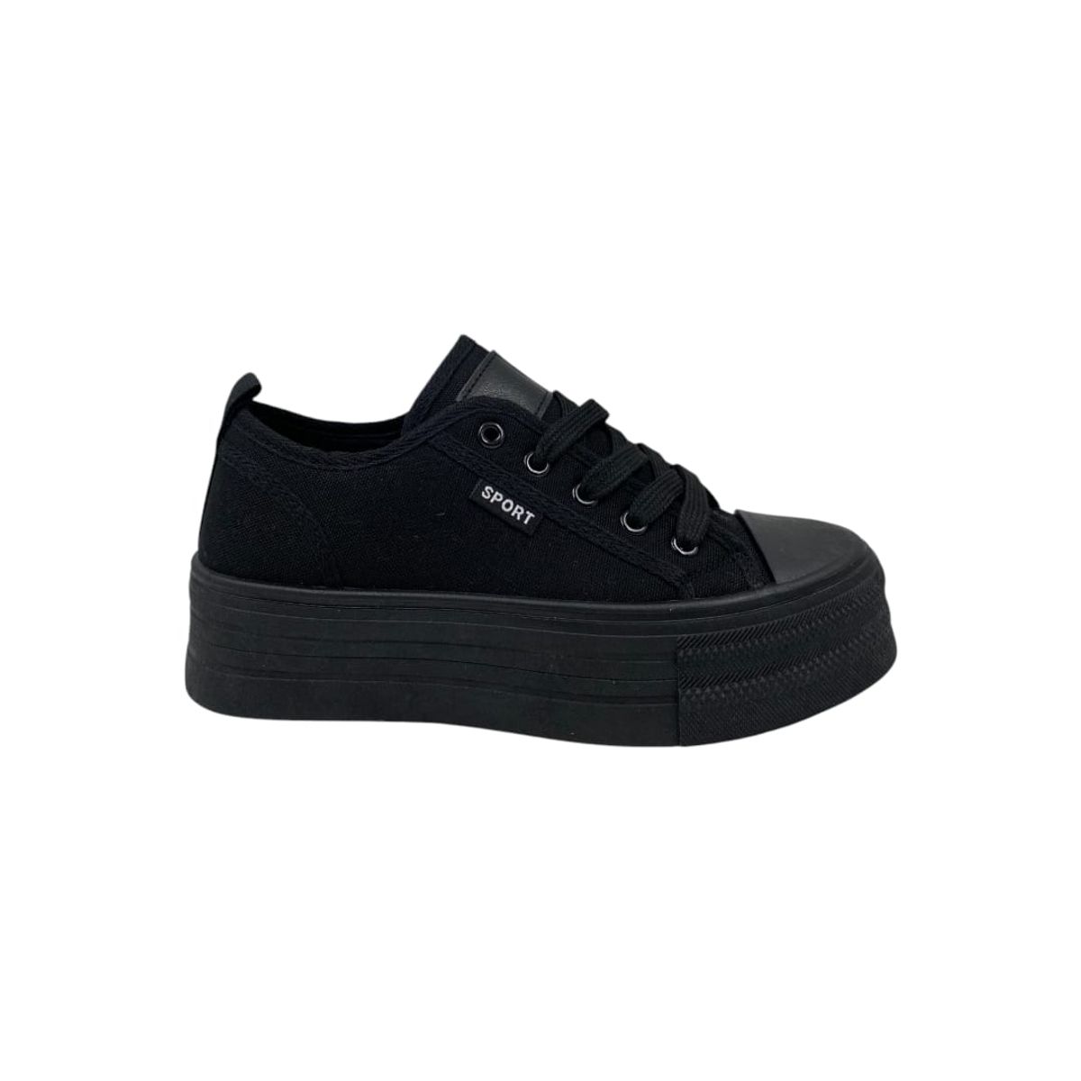 HERIEL - Zapatilla Negra Plataforma Mujer