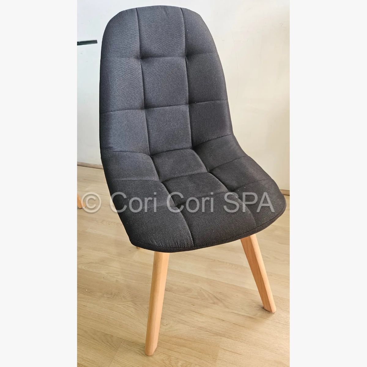 CORI CORI - Silla Capitonne Lino Negro