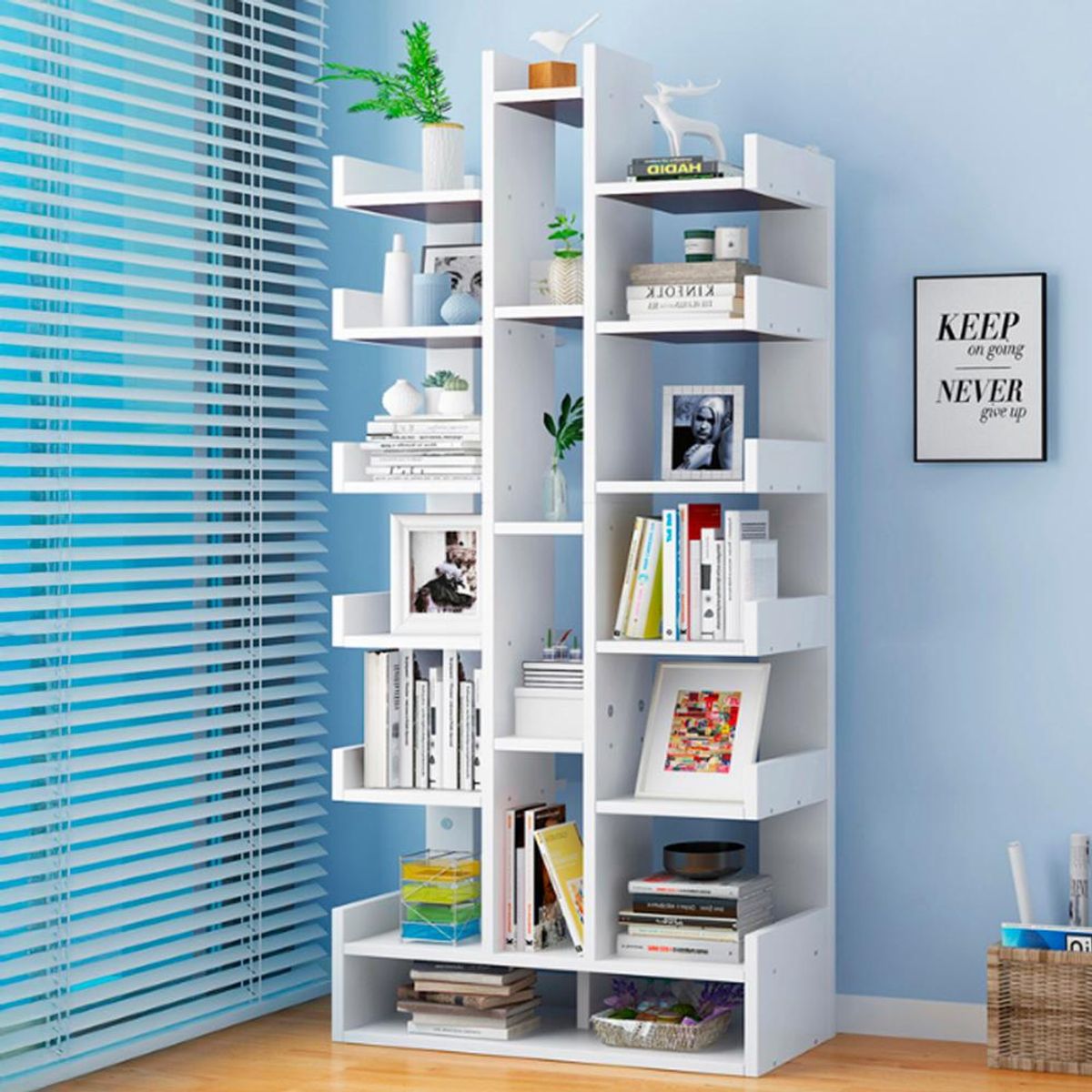 DETODOYMAS - Estante Librero Blanco 5118168cm Chic Home - Blanco