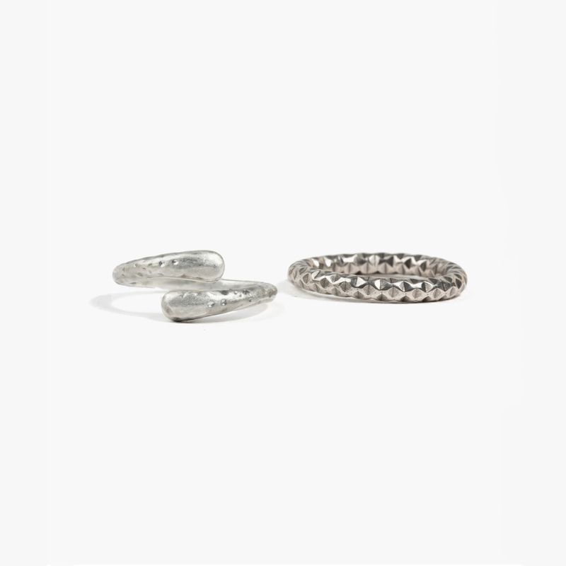 LOUNGE - Set Anillos Mujer Textura
