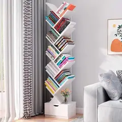 DETODOYMAS - Librero en forma de arbol 12 niveles 80cm Chic Home - Blanco