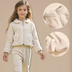 JUMP KIDS - Conjunto Frizado Polar 2 Piezas Niña Beige