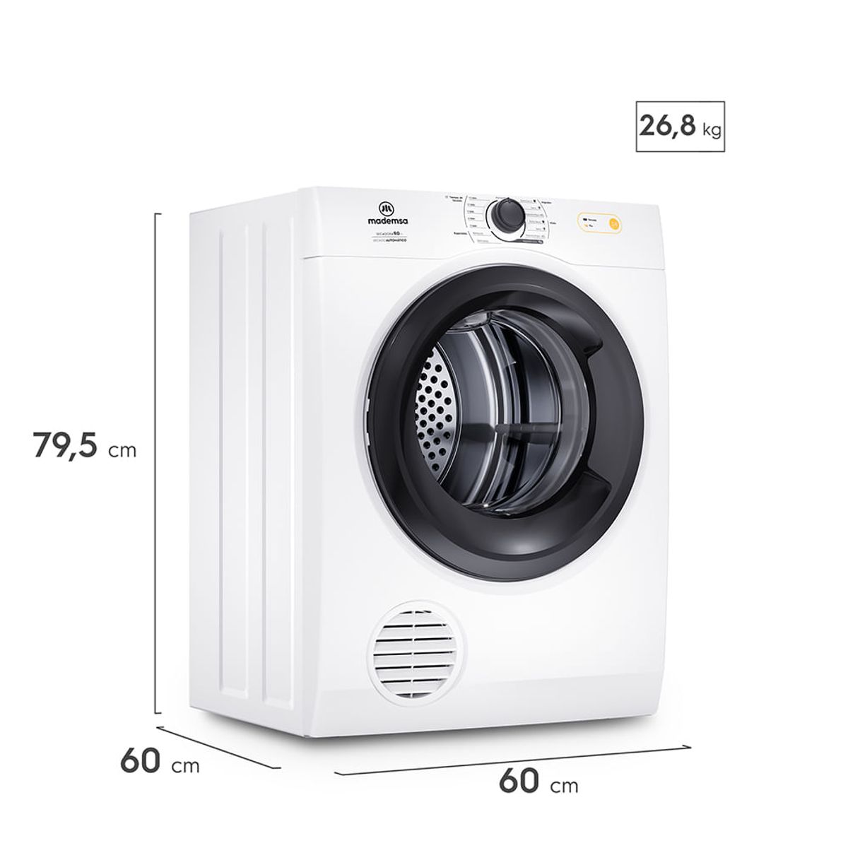 MADEMSA - Secadora de Ropa Mademsa 9Kg Secado Automático 9D BZG Blanca