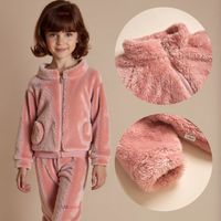 Conjunto Frizado Polar 2 Piezas Niña Rosado