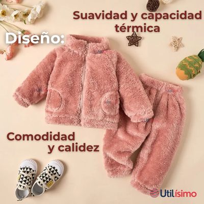 Imagen 2 del producto Conjunto Frizado Polar 2 Piezas Niña Rosado