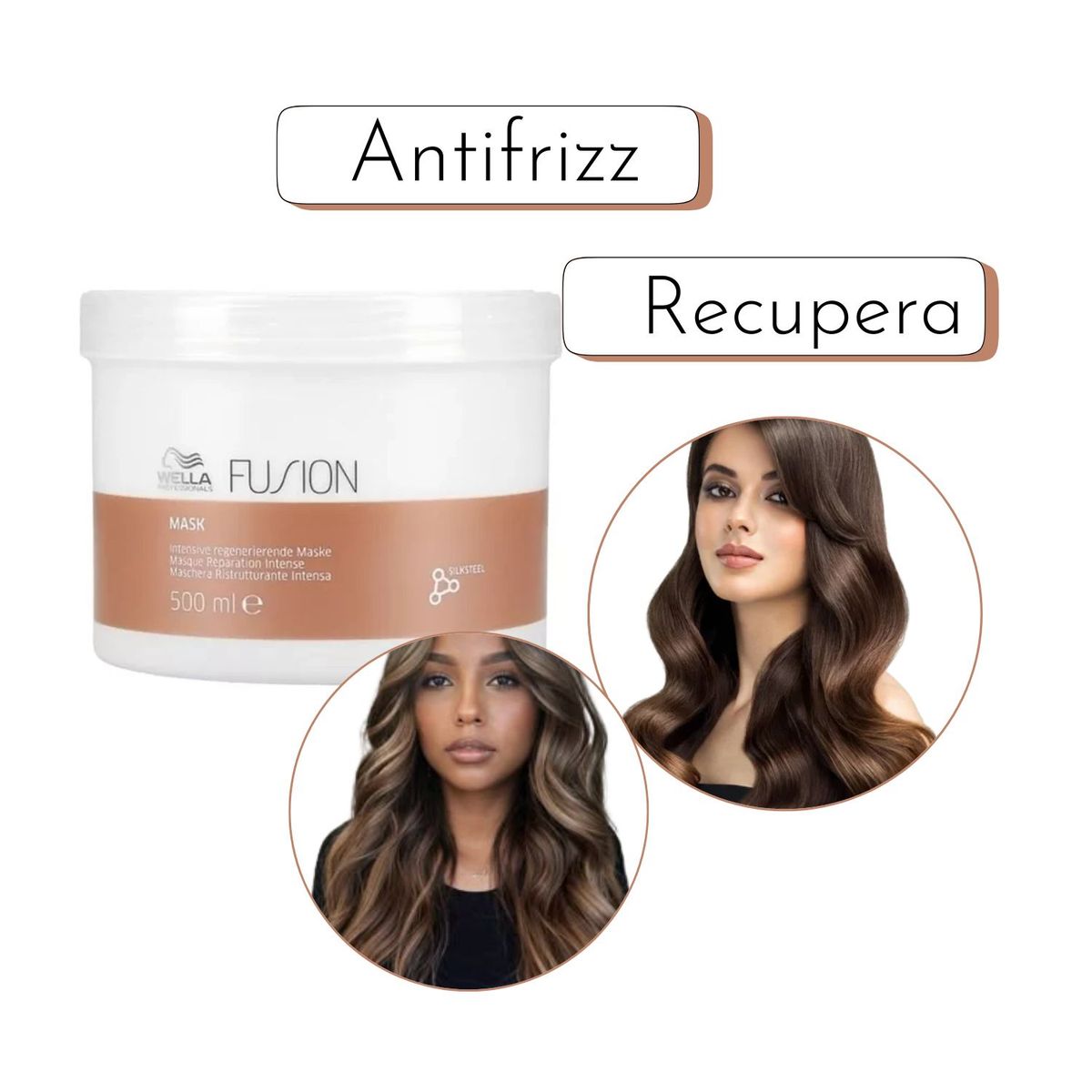 WELLA - Mascarilla Capilar Fusion 500ml Wella  Repara Protege Contra el Quiebre