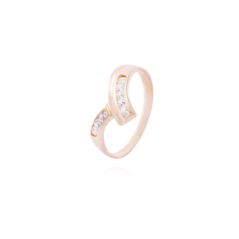 JB JOYAS BARON - Anillo Oro Miel 18kt Gaviota en Circonitas