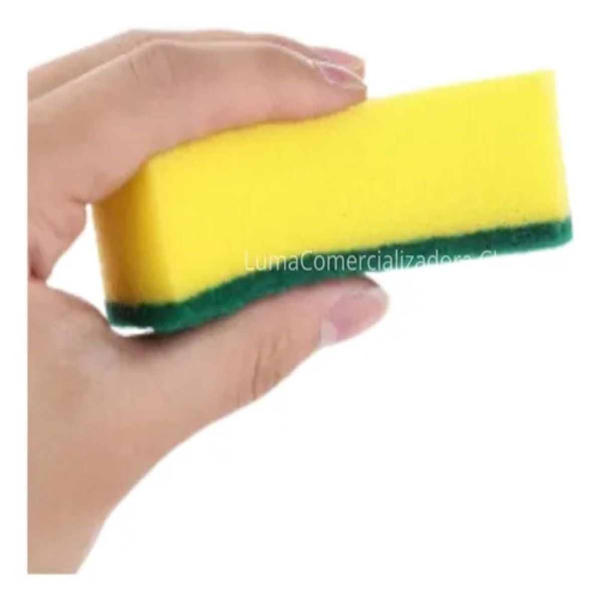 GENERICO - Esponjas para lavar loza  fibra gruesa 4 Unidades esponja de cocina amarilla resistente