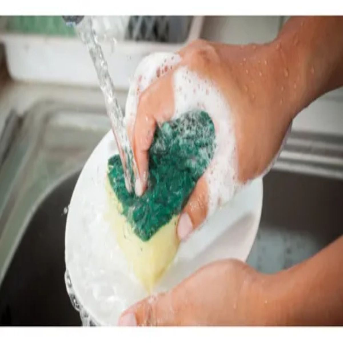 GENERICO - Esponjas para lavar loza  fibra gruesa 4 Unidades esponja de cocina amarilla resistente